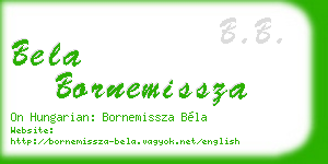 bela bornemissza business card